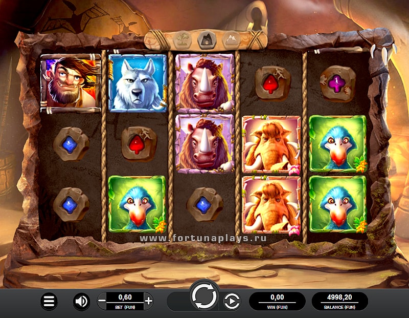 Caveman Bob игровой автомат Play Fortuna Casino