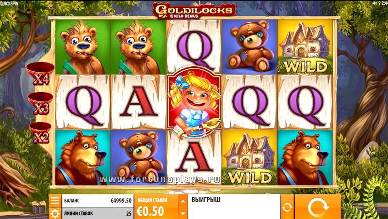 Goldilocks and the Wild Bears играть на сайте казино Плей Фортуна